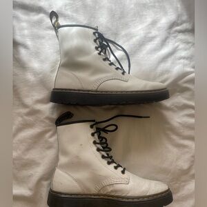 White Dr. Marten boots